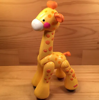 FISHER PRICE  Yellow  Beautiful Giraffe Kids Tactile Toy Animal Figurine Friend • $7.99