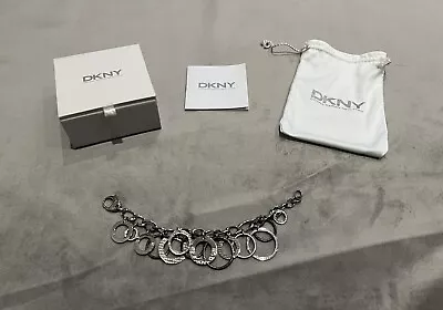 £49 • Buy DKNY Silver Tone Crystal Circles Bracelet