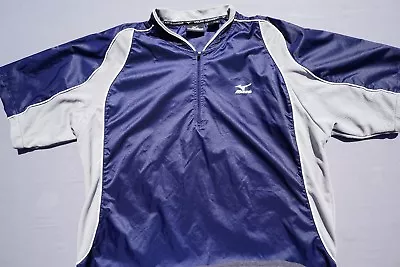 Mizuno Teamwear Short Sleeve ¼ Zip Lightweight Windbreaker Jacket. Men's L EUC! • $10.23