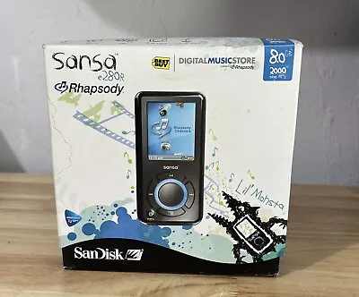 SanDisk Sansa E280R Rhapsody (8GB) Digital Media MP3 Player Black W/ Box • $94.99