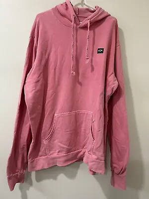 Billabong Men’s Size Extra Large Pink Logo Hooded Sweatshirt READ • $11