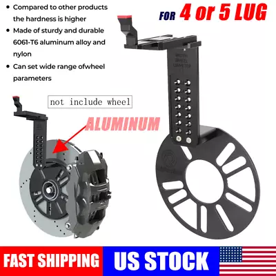 Universal 4 Or 5 Lug Wheel Fitment Offset Measurement Gauge Hub Tool Aluminum US • $47.98