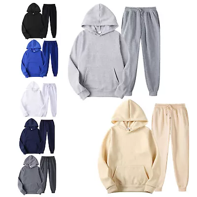 Mens Tops And Pants Sets Hooded Sweatshirt With Sweatpants Hoodie Sports Gym • $26.85