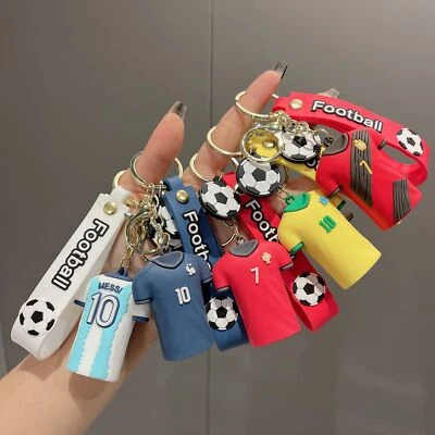 $8.79 • Buy Football Soccer Player Mbappe Ronaldo Messi Neymar Jersey Shirt Keyring Keychain