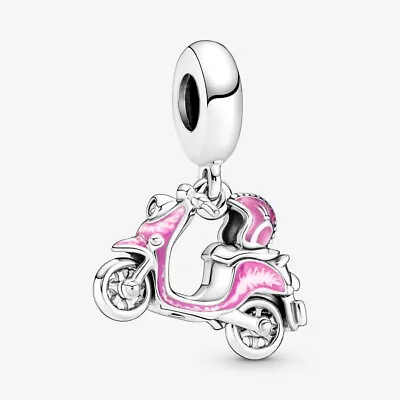 PANDORA Pink Scooter Silver Dangle Charm - 791057C01 • £23.87