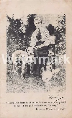 0730. WWI. Miss Edith Cavell Silk Postcard • £4.95