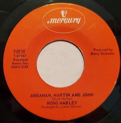 Moms Mabley – Abraham Martin And John (Vinyl Single) • $7.99