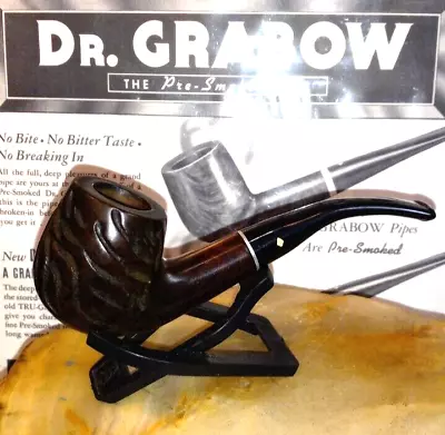 Very Nice Vtg Used Estate Dr Grabow Carved Bent Billiard Pipe Cleaned & Polished • $19.95