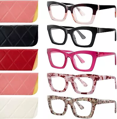 $20.99 • Buy Reading Glasses For Women Men Blue Light Blocking 5 Pack Filter UV Ray   (2.25x)