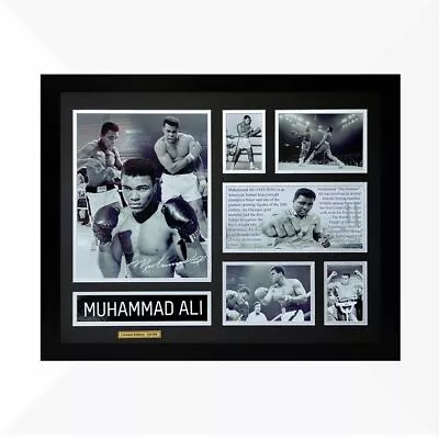 $108 • Buy Muhammad Ali Signed & Framed Memorabilia - Black/Silver Limited Edition - Boxing