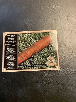 Cb41d ￼￼ 2000 Upper Deck Babe Ruth Used Bat Sweepstakes Card￼ • $1.99