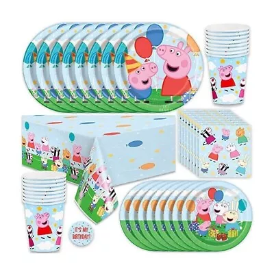 Peppa Pig George Party Supplies Balloons Tableware Kids Boy Girl Birthday Decor  • £3.99