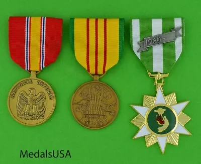 VIETNAM WAR U.S. SERVICE MEDALS US ARMY NAVY AIR FORCE MARINES 3 Full Size  • $43.98