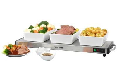 £38.99 • Buy Progress Hot Plate Food Warmer Buffet Server Warming Tray Cordless & Portable