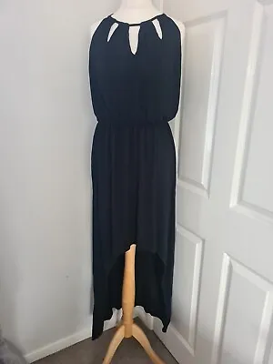 Oasis Sleeveless Maxi Length Dress Black - Size S • £4.75
