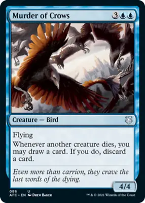 MTG-1x-NM-Mint English-Murder Of Crows-Commander: Adventures In The Forgotten R • $0.99
