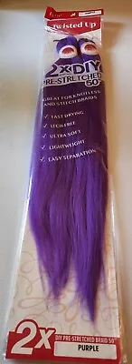 $5.99 • Buy X-Pression Braid Hair Outre 100% Kanekalon Twisted Up DIY Prestretched 50  #Purp