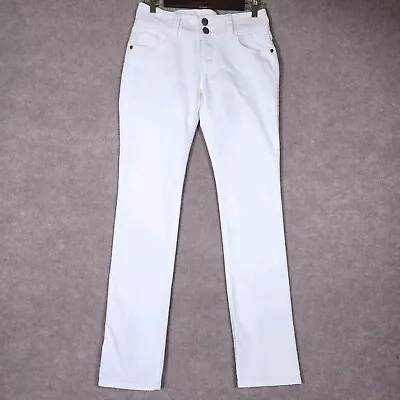 CABI Jeans Women's 4 White Lou Lou Straight Designer Denim Slimming Casual Wear  • $19.59