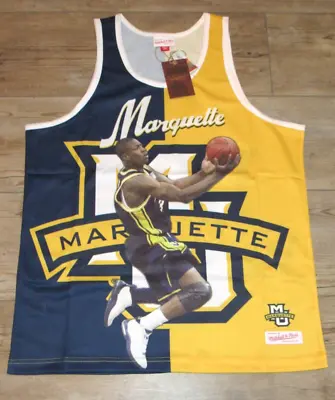 Mitchell & Ness Marquette Golden Eagles Dwyane Wade Basketball Jersey Men's 4XL • $31.44