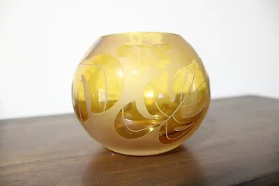 Michael Weems For Tommy Bahama Hand Etched Rose Bowl Vase 2007  • $68