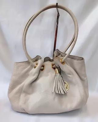 MICHAEL KORS Pebble Leather Drawstring Bag With Gold Ring Loop & MK Tassel Charm • $65