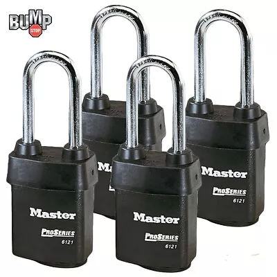 Master Lock Pro Series - (4) High Security Padlocks Keyed Alike 6121NKALJ-4  • $99.81