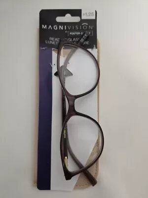 Magnivision Foster Grant +1.25 Reading Glasses 51[]17-145 5mm TG0623 FGLR Rose • $21.88