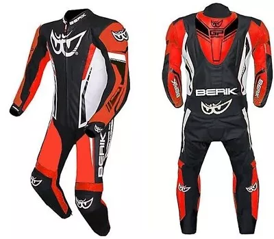 BERIK Motorbike Racing Suit Motorcycle Customized MotoGP Cowhide Leather Suit • $185