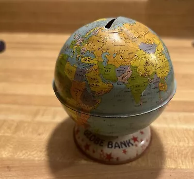 Vintage Small Metal Globe Earth Savings Bank • $6.75