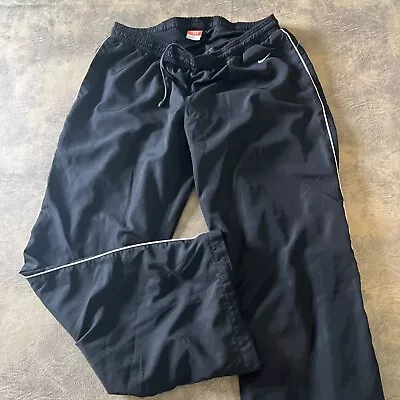 Nike Athletic Department Pants Men's L Black Microfiber Gym Training Waist 36-38 • $19.95