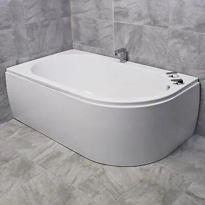 £429.99 • Buy Offset Corner Bath Acrylic 1550 X 900mm White Left Or Right Hand + Front Panel