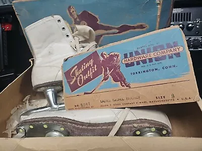 Vintage Figure Skates Ladies Size 8 | Skating Outfit | Union Hardware Company  • $25