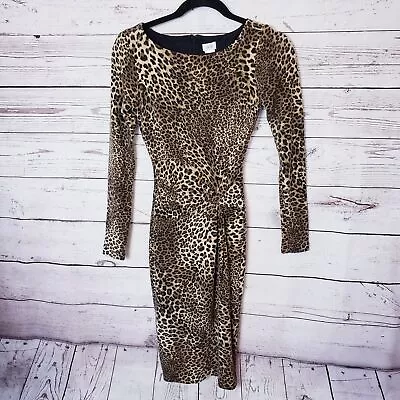 $29.98 • Buy Cache Leopard Print Sweater Dress Size XS