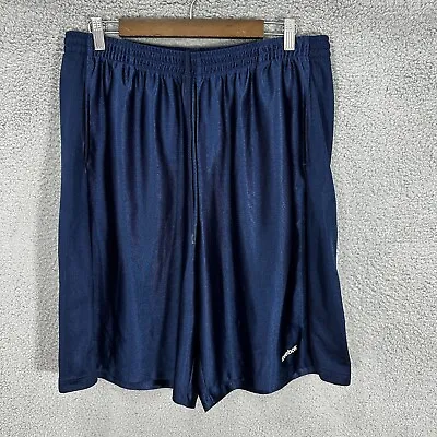 Reebok Shorts Men XL Blue Pull On Basketball Spell Out Logo Athletic Gym Vintage • $8.79