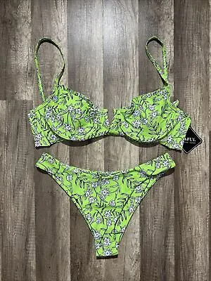$4 • Buy NWT ZAFUL Forever Young 2 Piece Floral Bikini