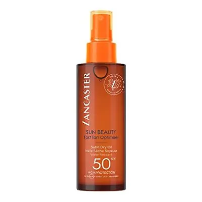 Lancaster Sun Beauty Fast Tan Optimizer Satin Dry Oil SPF50 150ml | Sunscreen • £36.37