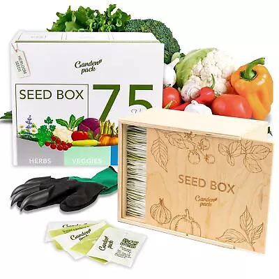 Grow Your Own Kit - 75 Varieties Of Herb Flower And Vegetable Seeds - Garden... • $66.11