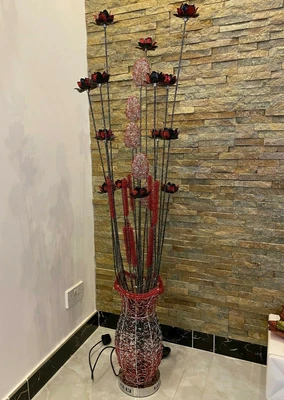 £125.95 • Buy Large Modern Aluminium Flower LED Floor Table Lamp Vase New