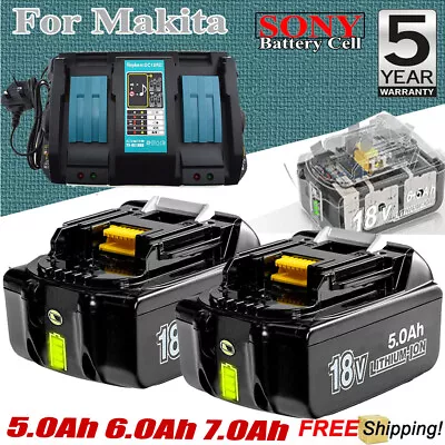 For Makita 18V Li-Ion Battery BL1860B BL1830 Battery/Charger/ Dual Port Changer • $26.99