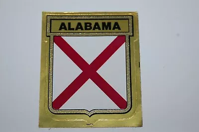 3 Vintage GULF Service Station ALABAMA State Flag Medallion Stickers • $9.99