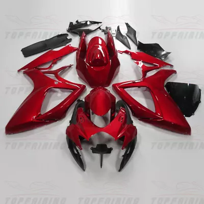 Glossy Red Fairing Kit For Suzuki GSXR600 / GSXR750 2006 2007 ABS Bodywork Frame • $399