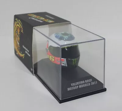 MINICHAMPS Valentino Rossi Model Helmet Scale 1:8 AGV Motogp Gp Mugello 2011 • £186.74