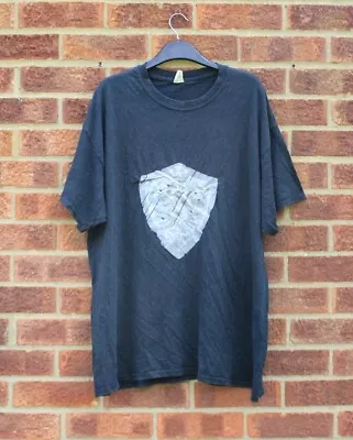 Vtg Navy Legend Of Zelda Tshirt Grey Tri Force Shield Game Top Retro Geeky L • £7