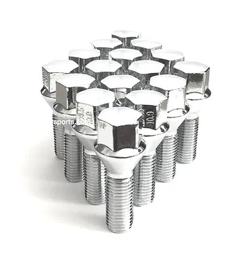 (10) 14x1.5 ACORN CHROME CONICAL CONE SEAT WHEEL LUG BOLTS 35MM AUDI VW MERCEDES • $24.99