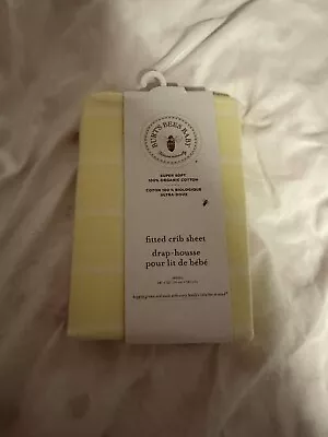 Burt’s Bees Fitted Crib Sheet Yellow Brand New • $12