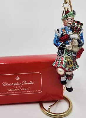 Christopher Radko Highland Eleven Bagpiper Kilt 2003 12 Days Of Christmas LE HTF • $125