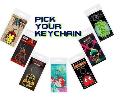 Rubber Keychain Keyring Popular Retro TV And Film Related - Choose Your Keychain • £1.99