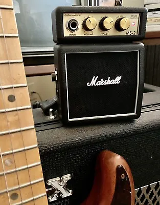 Marshall Micro Half Stack Practice Guitar Amp MS-2 Clean Working See Video Demo • $48