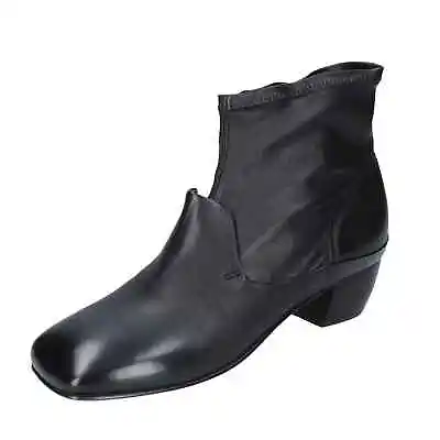 Women's Shoes MOMA 9 (EU 39) Ankle Boots Black Leather BD445-39 • $144.90