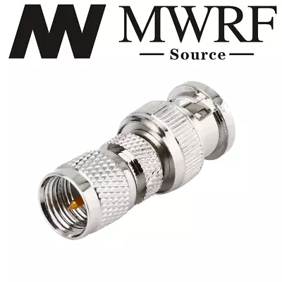 Mini UHF Male To BNC Male RF Connector Adapter; US Stock; Fast Shipping • $5.99